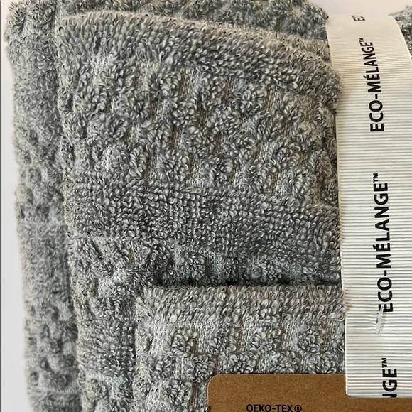 6 Pc Common Thread Eco-Melange Bamboo Towel Set Gray Bath Hand Wash NEW - Picture 3 of 6